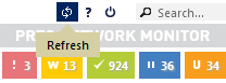 PRTG Main Menu: Refresh Button