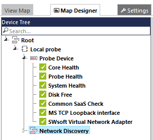 Device Tree Selection in the Map Designer